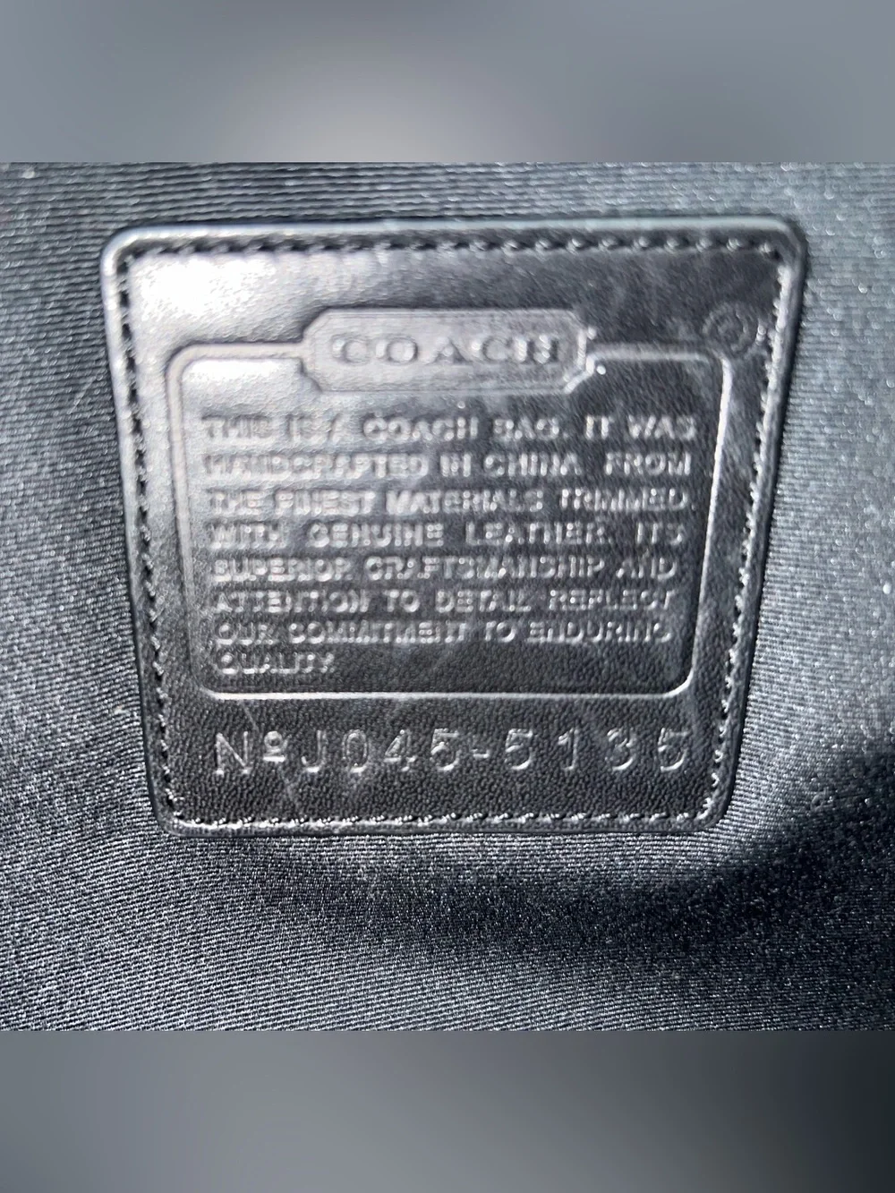 Coach Grey and Black Laptop Bag Briefcase